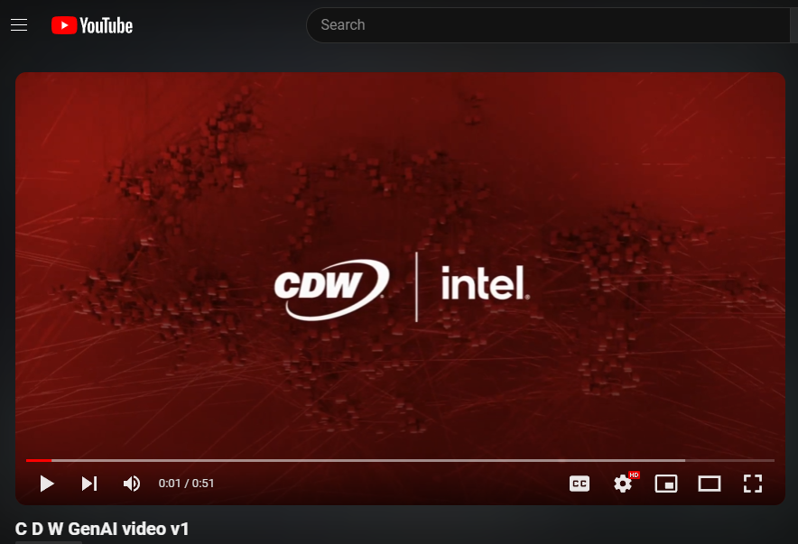 Intel CDW GenAI